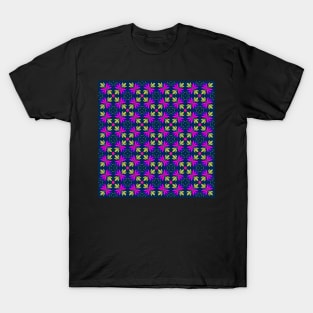 Spring flowers and leaves pattern, version 18 T-Shirt